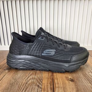 Skechers Work Slip-Ins Mens 10.5 Black SR Relaxed Fit Max Cushioning Elite Shoes